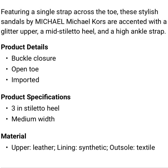 NWT Michael Kors Ava dress sandals - Picture 4 of 8